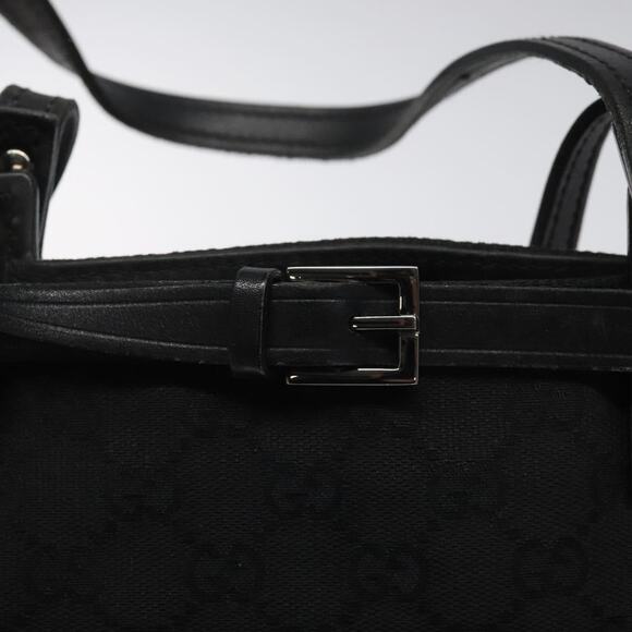GUCCI GG Canvas Tote Bag Black Silver - Picture 14 of 16